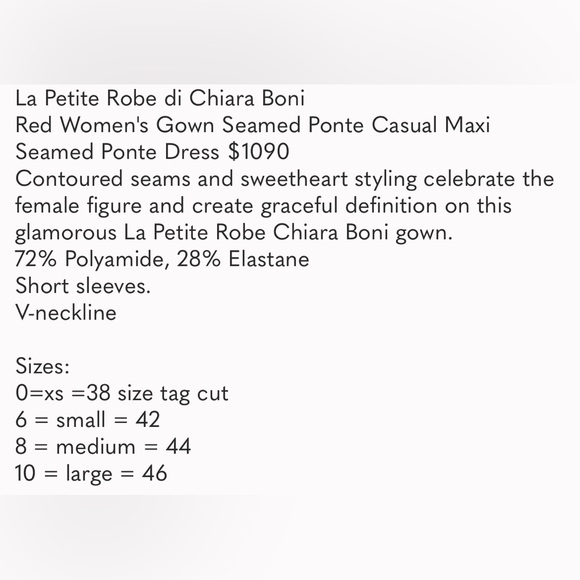 Gown Red Seamed Ponte Red Tally Dress - Picture 11 of 11